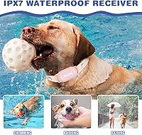 Vista 3 de Collar de choque para perro, collar de entrenamiento impermeable para perros con control remoto de 1000 pies, collar de descarga eléctrica