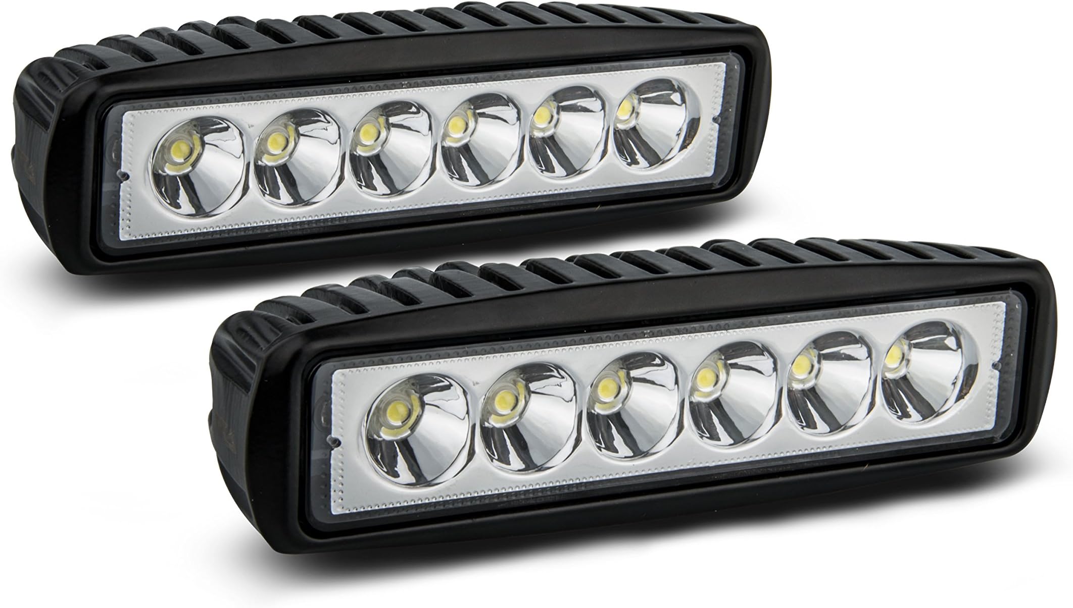 Ora Night Runner All-Terrain LED Slim Light Bar, 4800 Lumens, Waterproof IP65, Shockproof, Spot/Flood, 360° Mounting, Great for: Off-Road, SUV’s, ATV’s, Snowmobiles, Trucks, (2PCS 18W Spot Light)