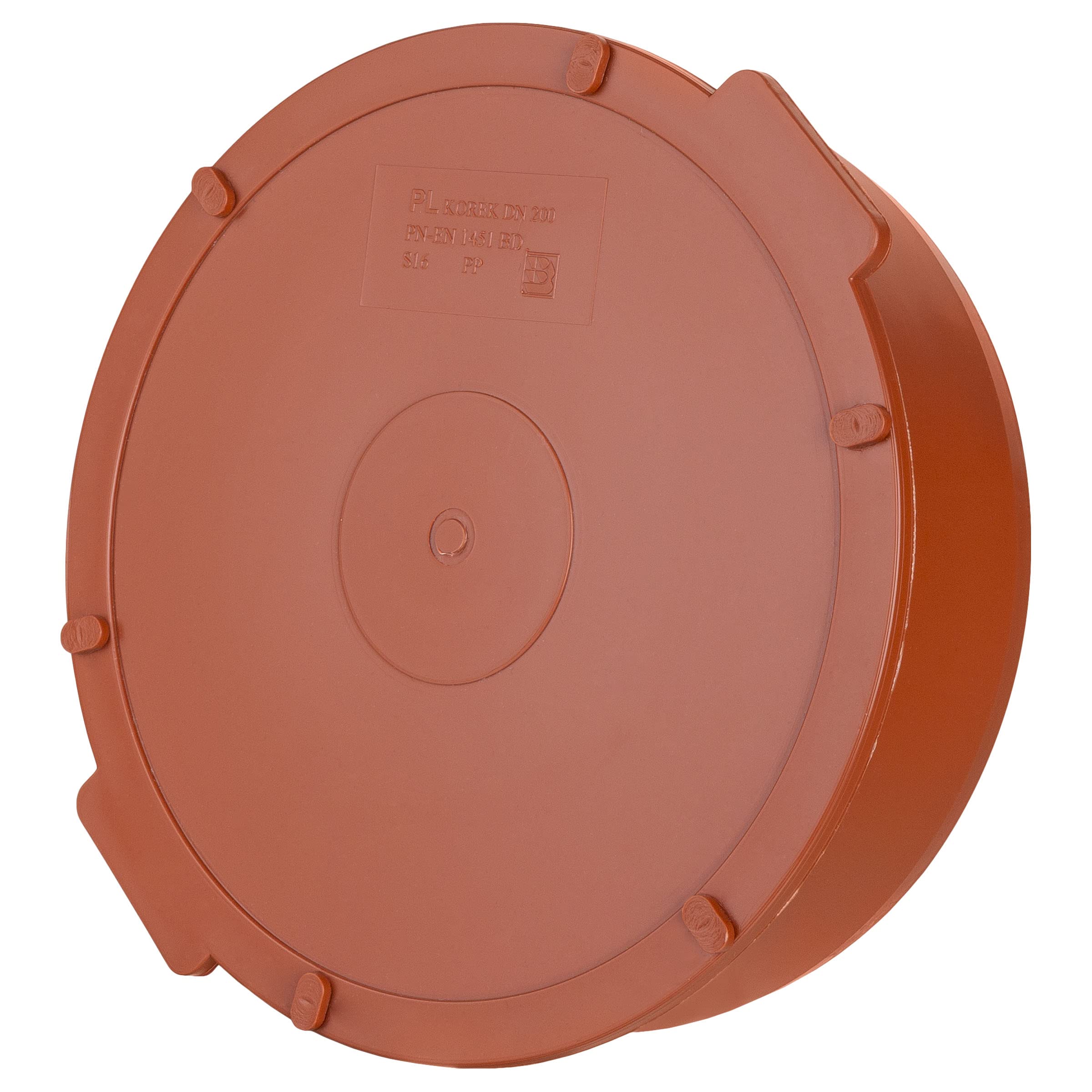 Socket Plug 200mm Underground Drainage Pipe Sewerage Pipe Cap Blank Stop End Orange