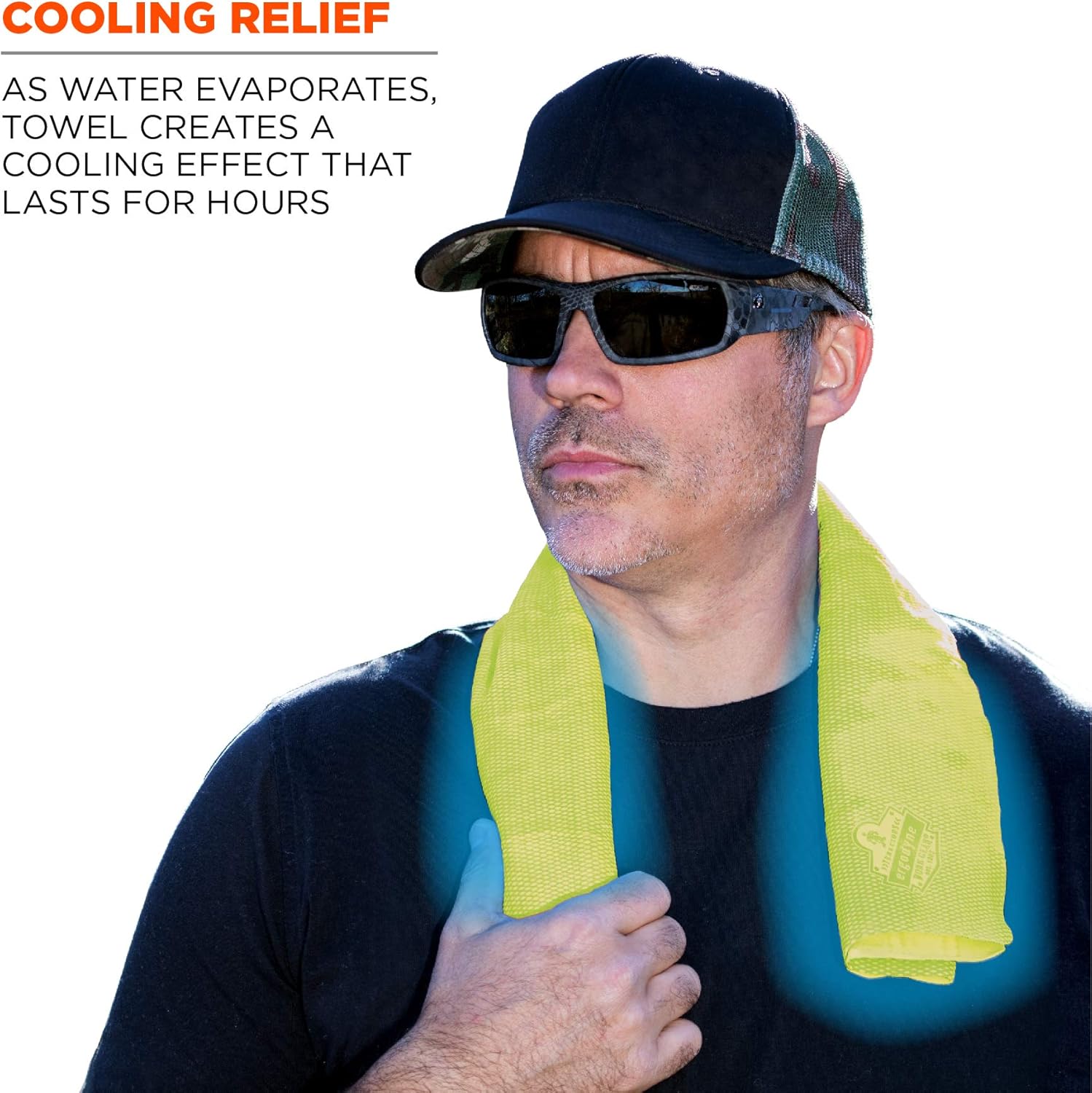 Ergodyne Chill Its 6602 Cooling Towel, Long Lasting Cooling Relief, Gray : Everything Else