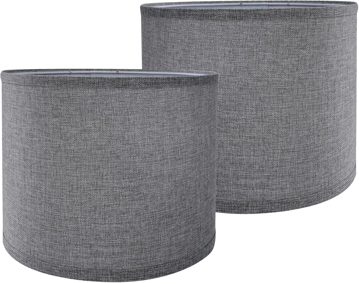 SRZDH Lampshades Set of 2, Fabric Burlap Lampshades 11.6" Top x 12.6