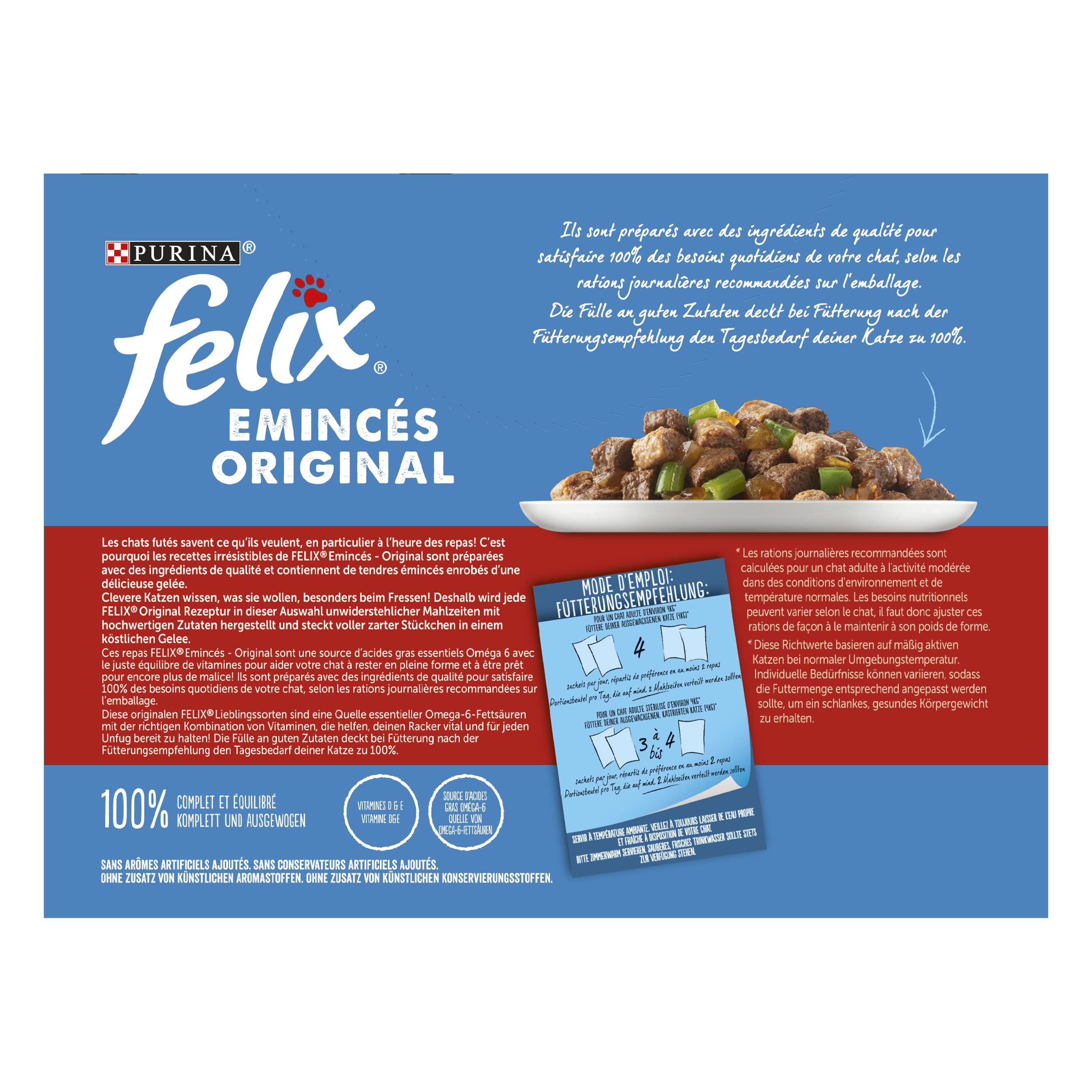FELIX Sensations Gelée | Chat Adulte | Emincés en Gelée |Sélection de Volailles et Légumes| Lot de 6-12 x 85 g | Sachet fraicheur