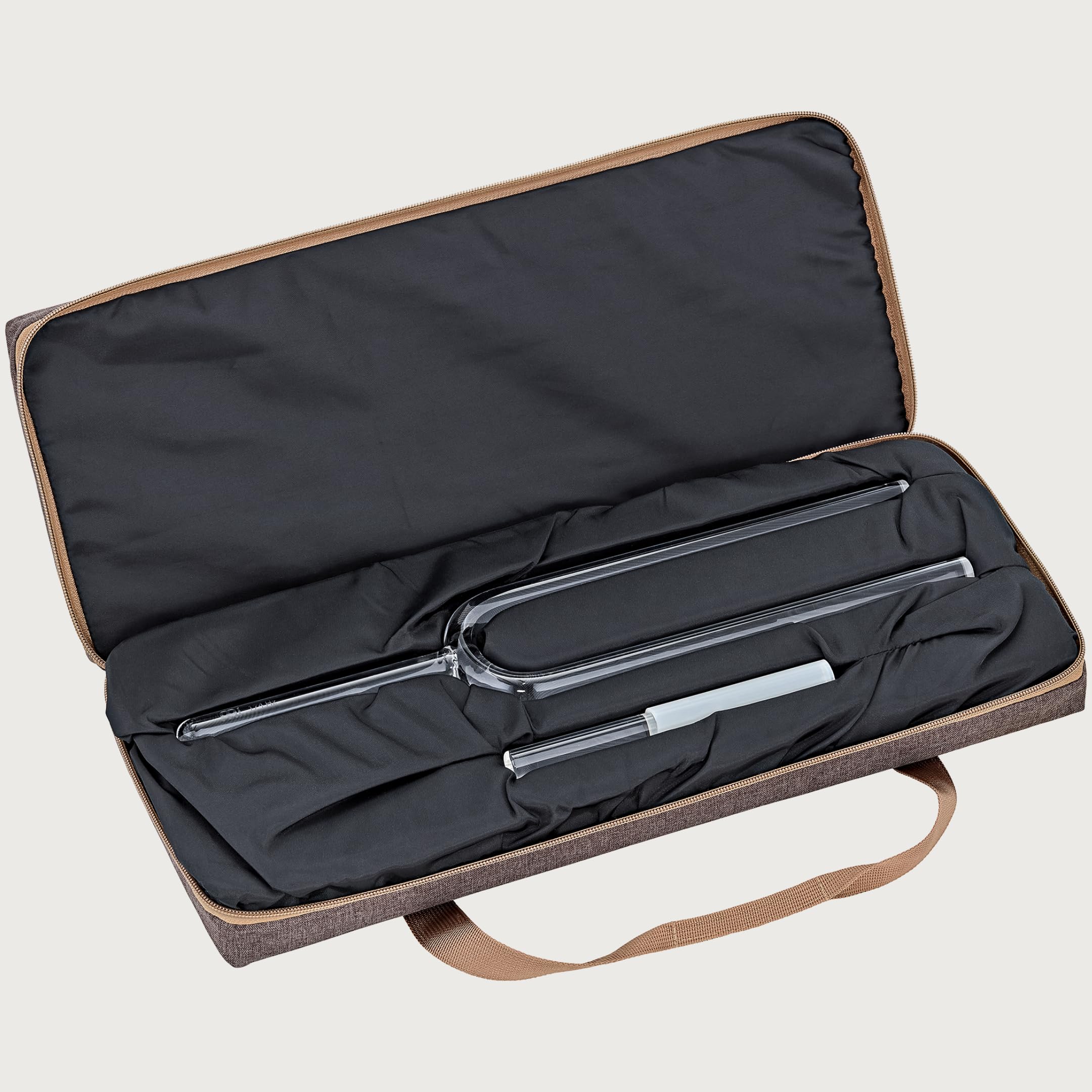 Sonic Energy Solfeggio Kristall Stimmgabel – 174 Hz, Ton F3 – 40,5 cm – Für Meditation und Therapie – Inkl. Tasche und Schlägel (SOLCTF174)