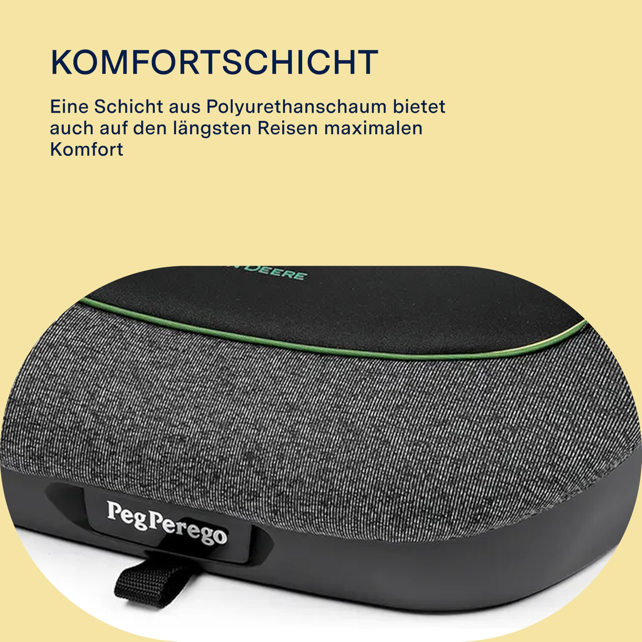 PEG Viaggio Shuttle Autositz, Auto-Sitzerhöhung mit ISOFIX für Kinder von 125 bis 150 cm (6-12 Jahre), 22-36 kg, John Deere