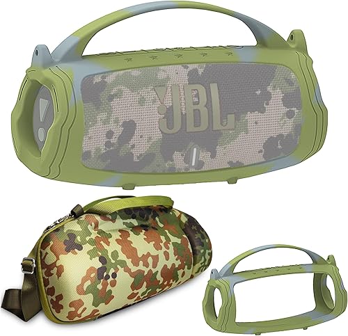 Vista 38 de JCHPINE Funda de silicona y funda rígida de viaje para JBL Charge 4 / Charge 5 accesorios de altavoz Bluetooth portátil