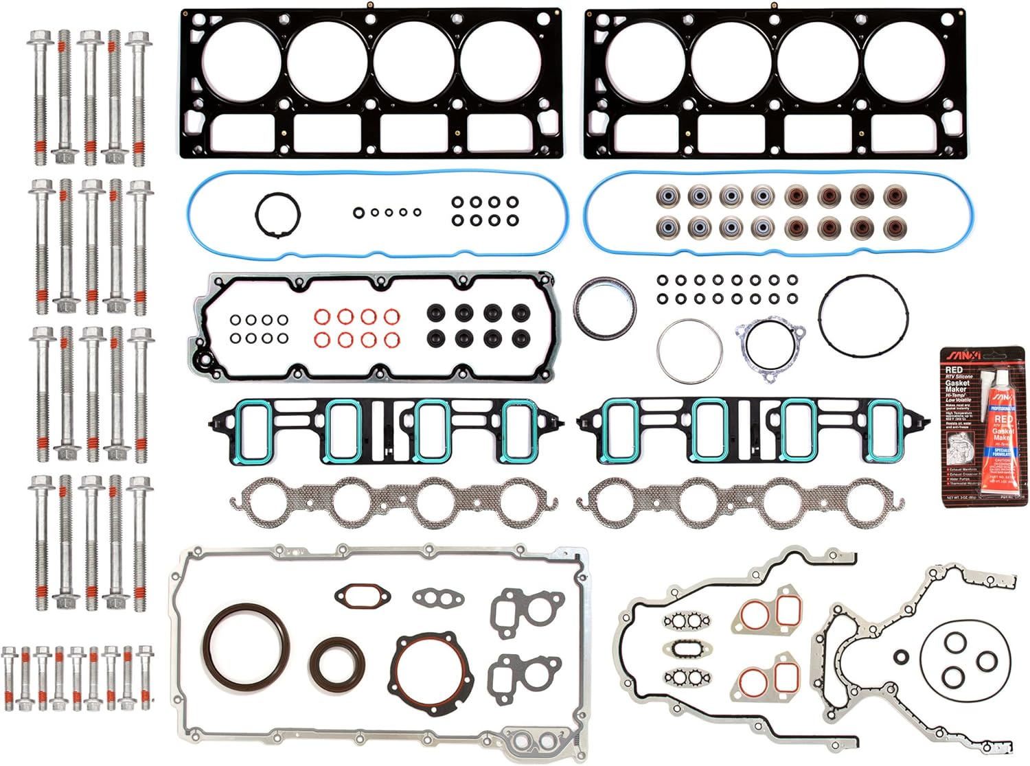 Evergreen FSHB8-10462 Full Gasket Set Head Bolt