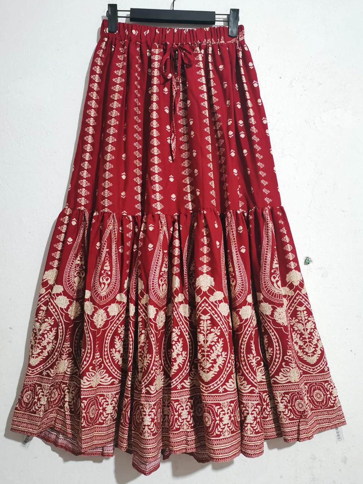 Gonna Midi Boho Estiva,Gonne Stampa Floreale,Abiti Estivi Lunghi A Vita