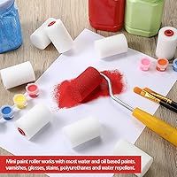 Vista 7 de Nuogo 120 Pcs 2 Inch Foam Paint Roller High Density Foam Roller Mini Paint Roller Refills Paint Edger Tool for Walls Brings Smooth Finishes Flat