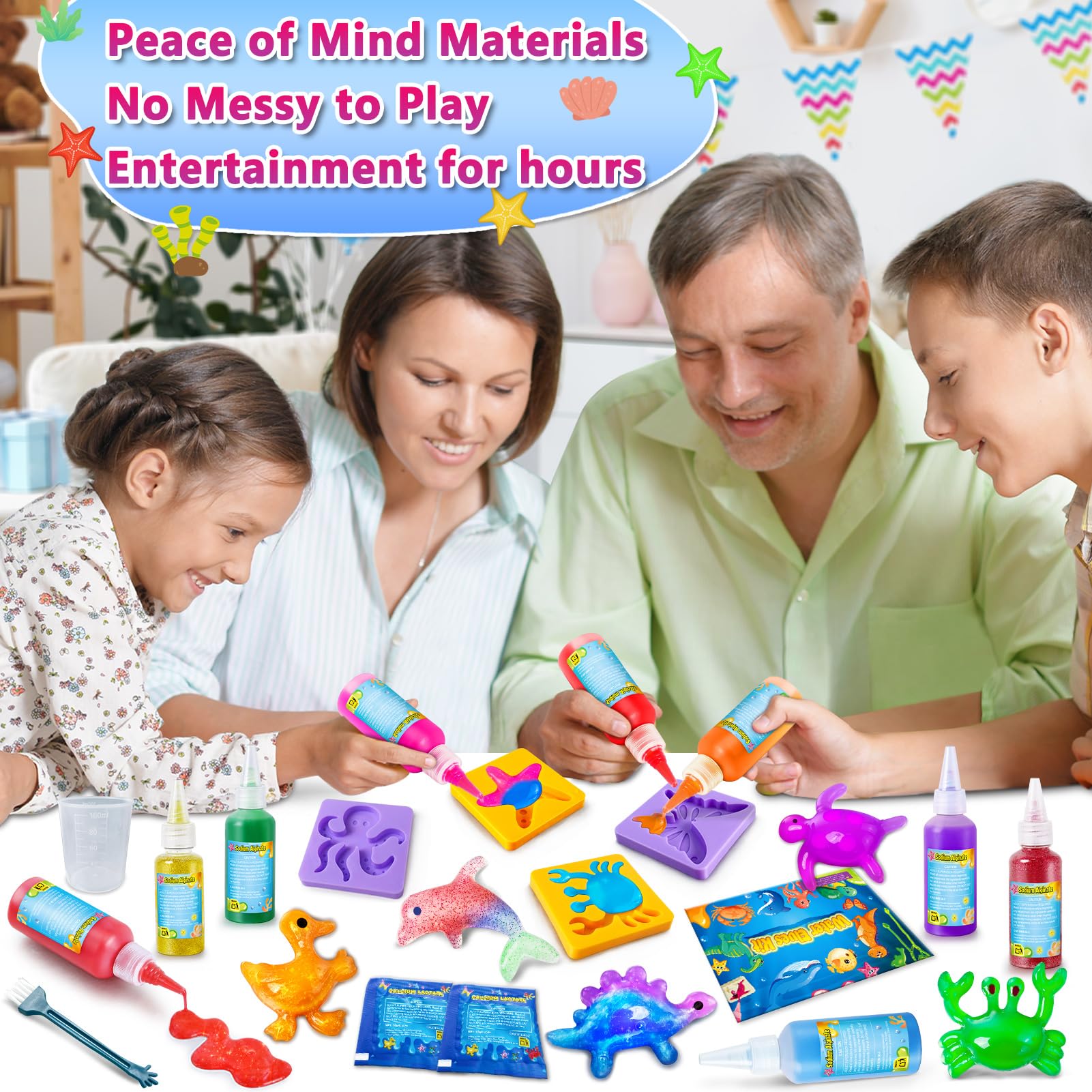 UNGLINGA Magic Water Elf Toy Kit Para Niños, 8 Botellas De Gel De Color