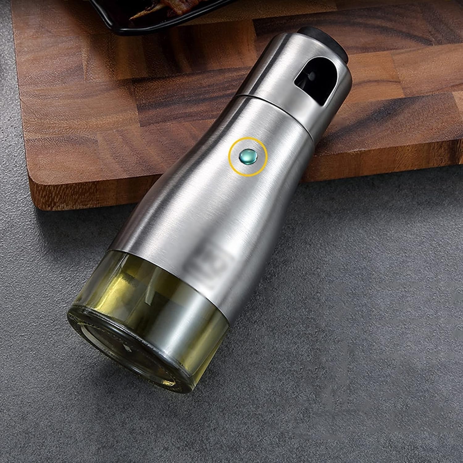 oil bottle Simple Stainless Steel Oil Spray Bottle Household Push Type Atomized Oil Dispenser Kitchen Multi-purpose Olive Oil Spray Bottle oil sprayer