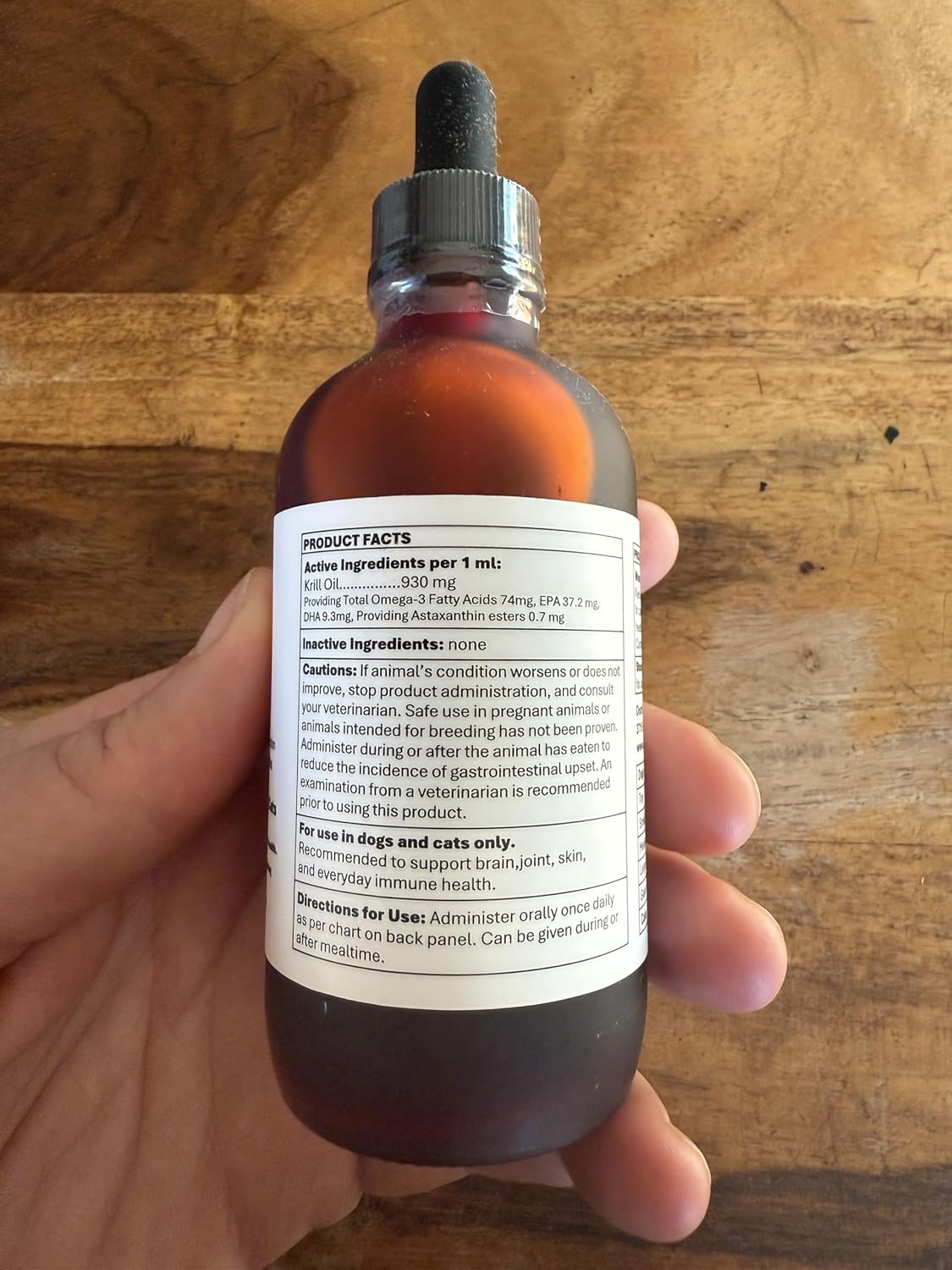 kril™ Antarctic Krill Oil Health Supplement for Dogs & Cats 4oz Liquid with QRILLPet ASTA Omega Plus, High Absorption Formula for Dogs and Cats, Joint Brain Skin Support with Omega-3, Astaxanthin
