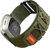 Vista 1 de Bandletic Bandas tácticas resistentes compatibles con Fitbit Versa 4 bandas/Versa 3/Sense 2/Sense, correas deportivas de nailon militar suave