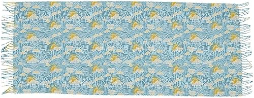 bonita cachemira sentir invierno bufandas cálidas para navidad retro cielo sol olas chalinas para mujer de frio