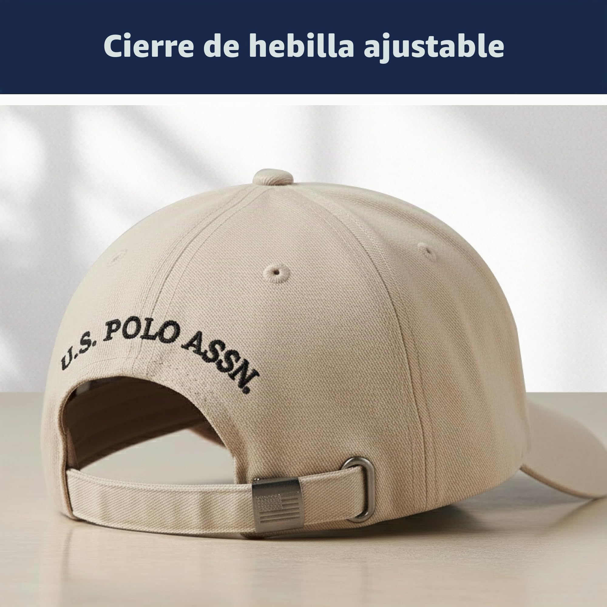 U.S. Polo Assn. Gorra de béisbol pequeña con logotipo de pony, 100 % algodón, gorra ajustable