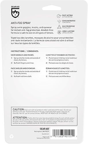 Miniatura 3 de Gear AID - Spray antivaho y limpiador para gafas, máscaras y gafas