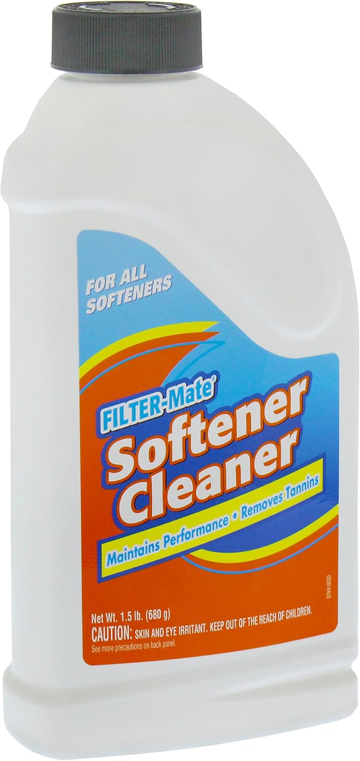 Out Filter Mate Water Softener Cleaner and Salt Booster Powder, 24 oz Bottle 4-Pack