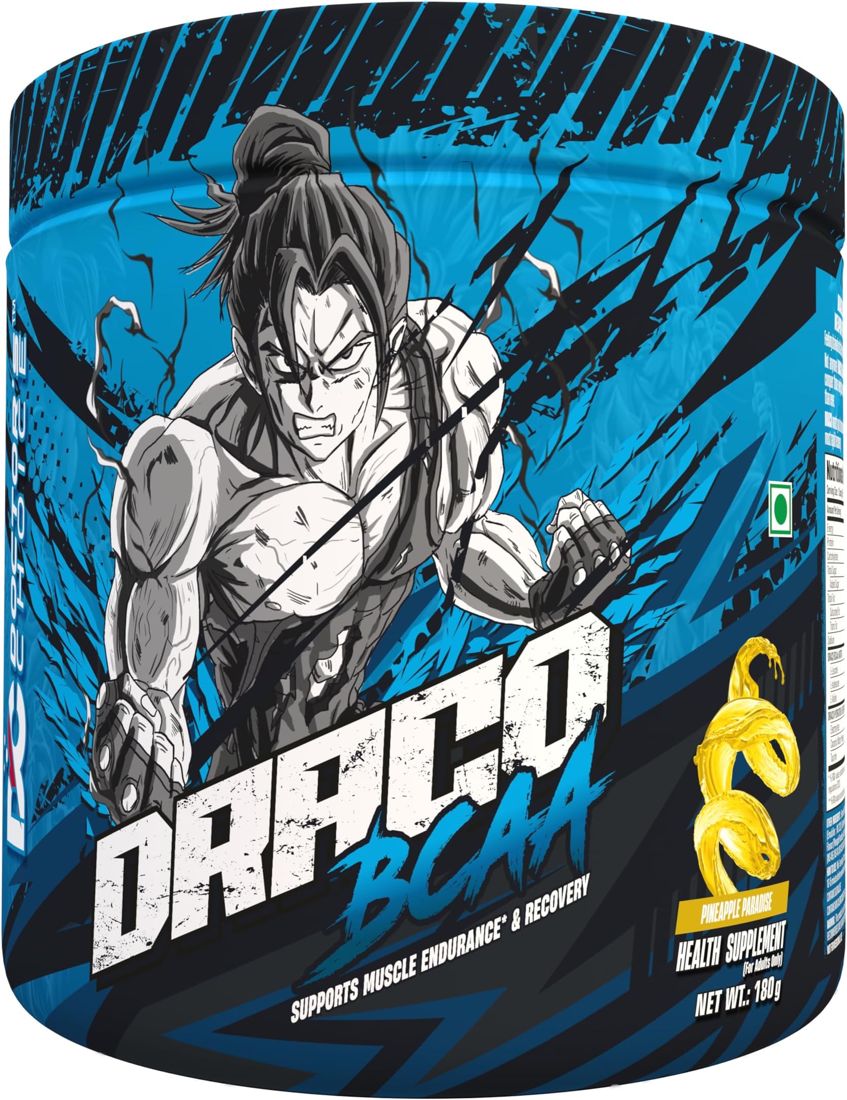 DC DOCTORS CHOICE Draco BCAA Advanced for Improved Muscle Recovery & Endurance Pre/Post & Intra Workout Supplement (Pineapple Paradise)