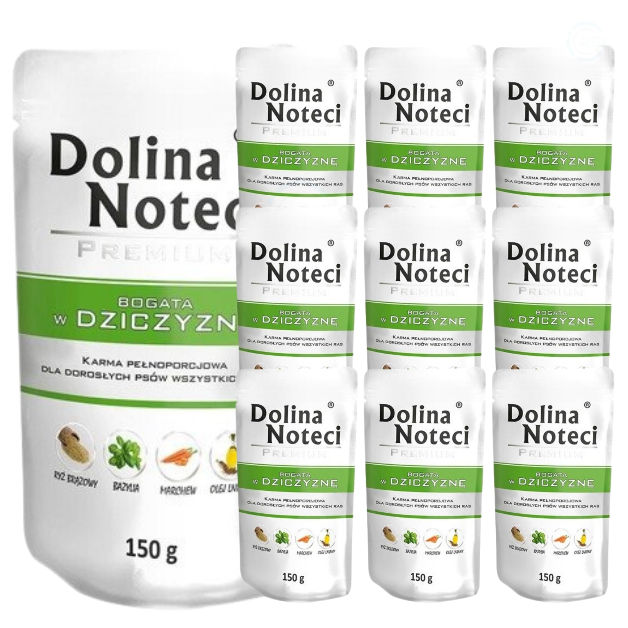 Dolina Noteci Premium Wet Dog Food, Game with Brown Rice, Gluten-Free (10x150g) โ image 1