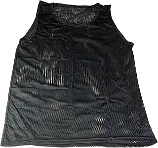 BlueDot Trading Youth Sports Pinnie Scrimmage Training Vest, Black, 1 Pack