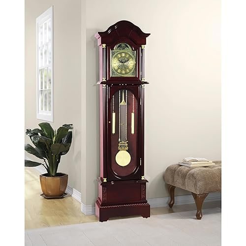 Traditional 72 in. Cherry Floor Standing Grandfather Clock