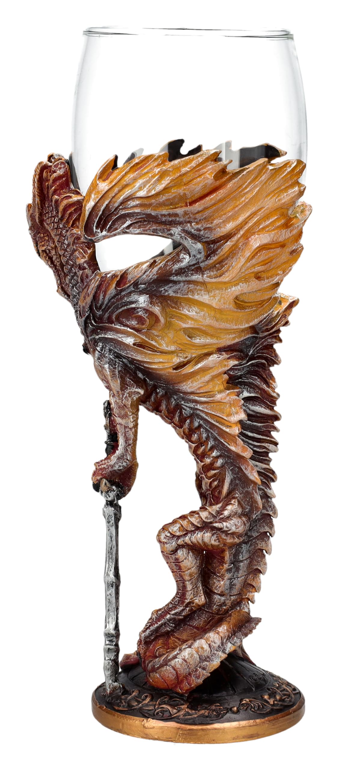 Figuren Shop GmbH Drachen-Kelch Flame Blade by Ruth Thompson – 150ml, Gothic Weinglas, Fantasy Weinkelch