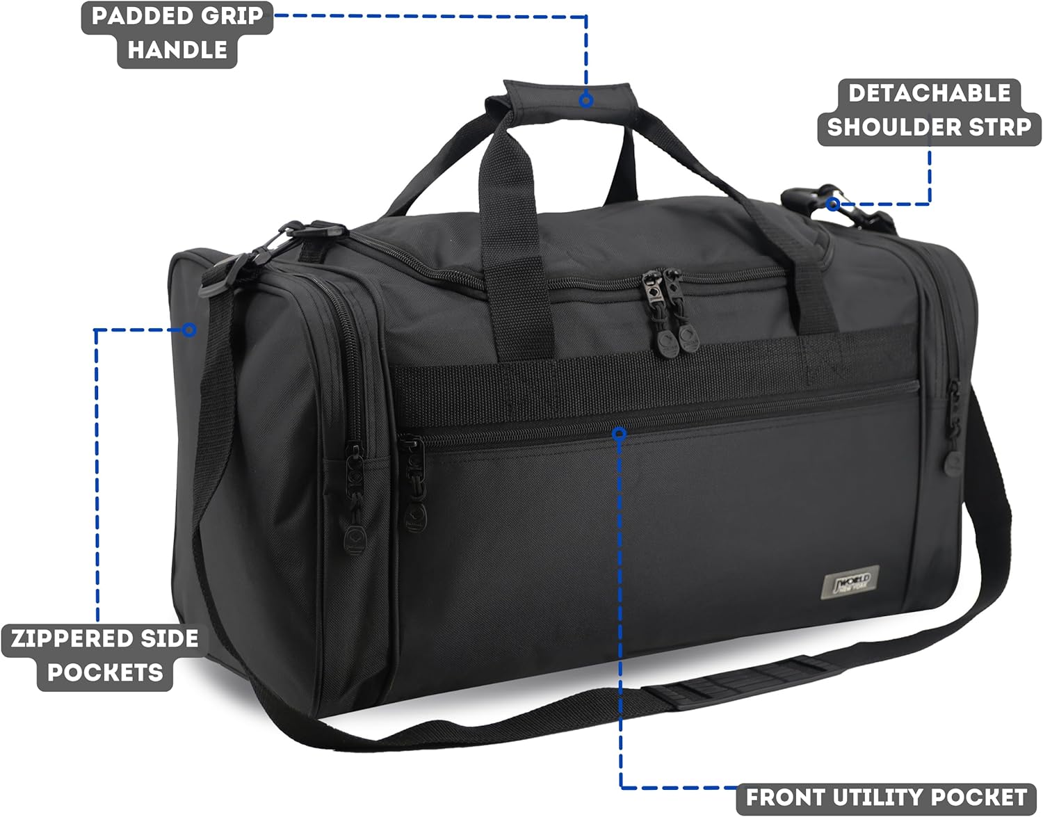 J World New York 18 Inch Copper Duffel Bag