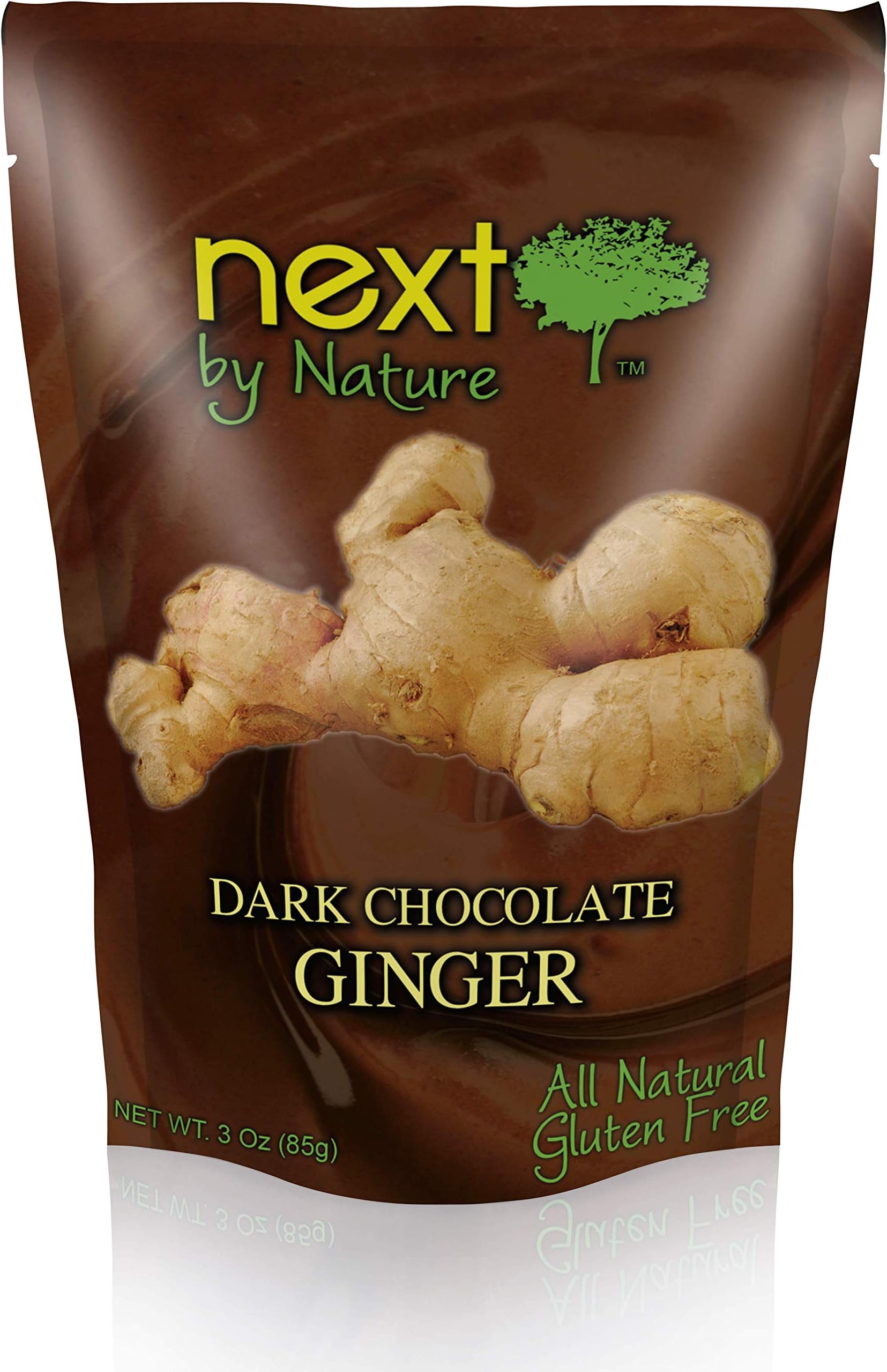 Next by Nature Dark Chocolate, Ginger, 3 Ounce (Pack of 12)