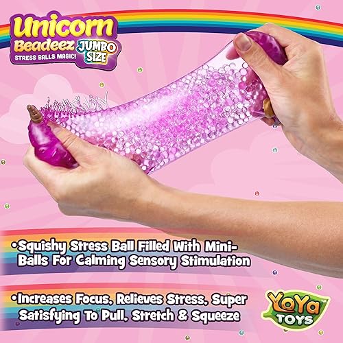 Miniatura 3 de YoYa Toys Juguete de bolas de unicornio jumbo para aliviar la ansiedad bolas de aplastamiento para niñas niños y adultos juguete sensorial