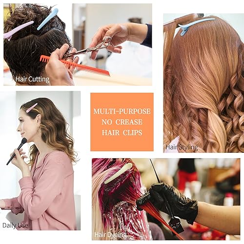 Miniatura 4 de YISSION - 12 pinzas para el cabello para seccionar pinzas para el cabello de cocodrilo de 31 pulgadas pasadores para el cabello sin arrugas pinza