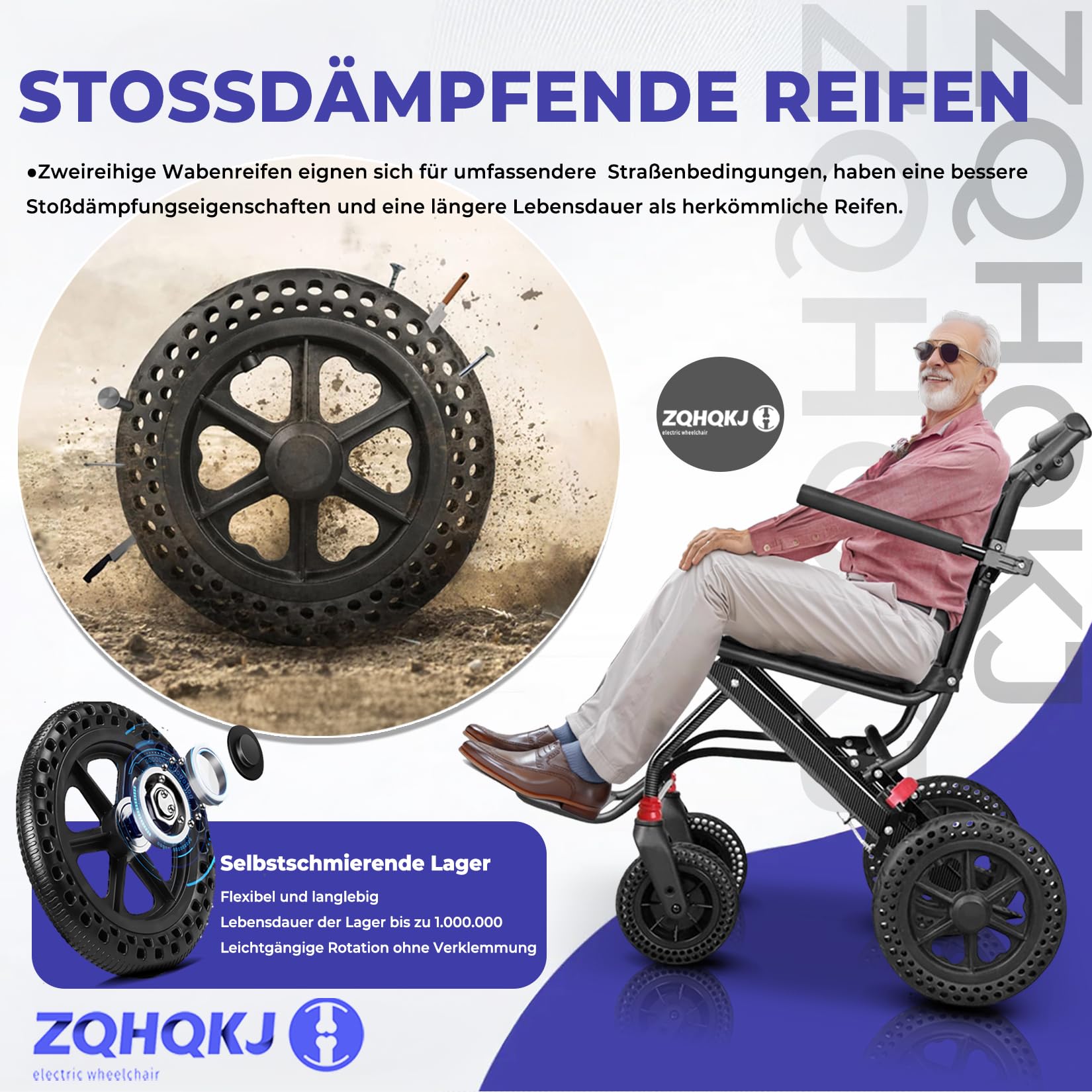 Silla de ruedas de transporte de silla de ruedas ligera plegable para personas mayores, marco de aluminio, carga de hasta 150 kg, con freno, silla de viaje ultra pesada para vivir y al aire