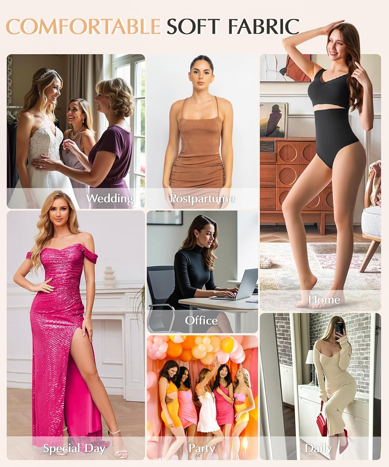 Tummy Control Thong Shapewear for Women High Waist Shaping Underwear Stay-Put Seamless Body Shaper Panties Girdle - Image 7