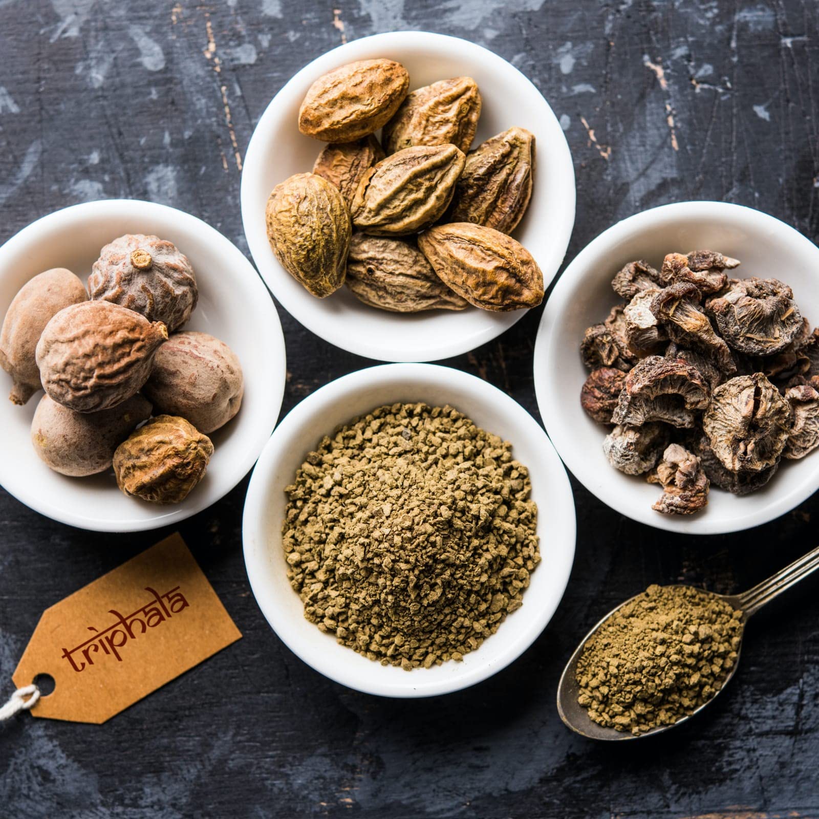 Capsule Triphala bio 400 pezzi | confezione di ricarica | con 500 mg di polvere Triphala ciascuna | combinazione di Amalaki, Bibhitaki e Haritaki | 100% vegan | vom Achterhof