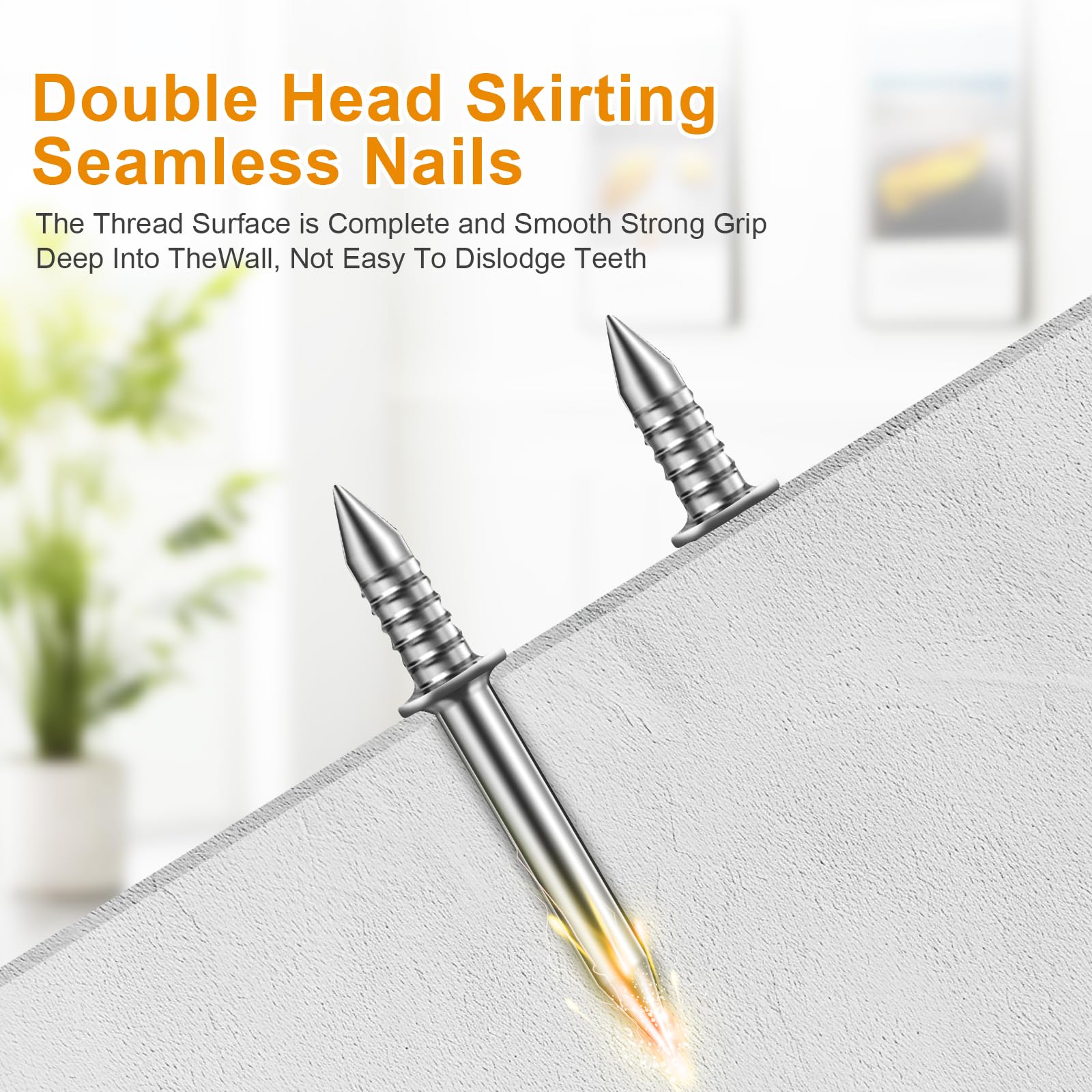 Double Headed Skirting Nails, 400Pcs with 4 Sleeve Tools — Amazon image 3