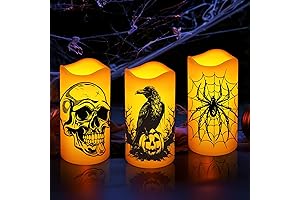 Halloween Decorations Indoor with Flickering Lights, Bats and Pumpkins