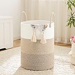 Artfeel Laundry Basket,Woven Cotton Rope Laundry Hamper,60L for Decorative Storage of Dirty Clothes,Toys and Blankets in Bathroom,Bedroom and Living Room