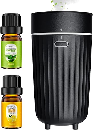 Humidificador con difusor de aceite esencial, difusor de humidificador de coche a prueba de fugas con tiempo de funcionamiento de 14 horas, difusor