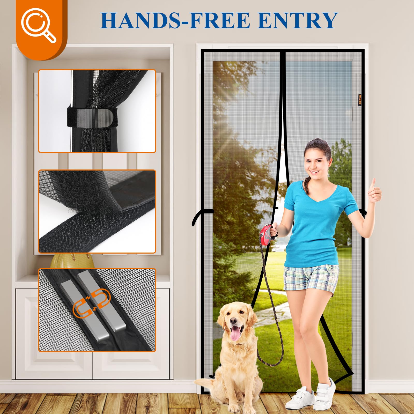 MAGZO Screen Door 40 X 83 Fits 38 X 82 Doors