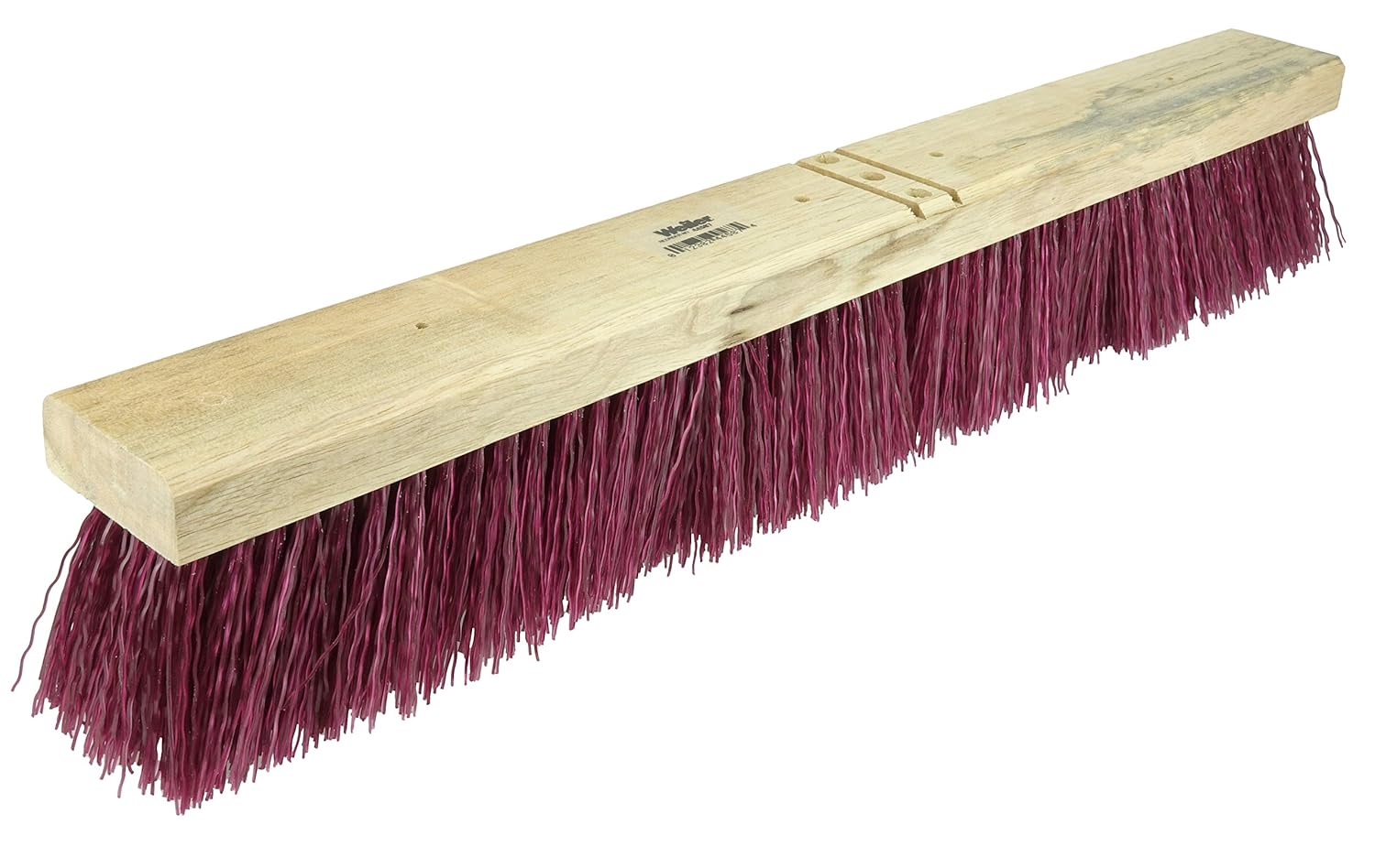 Weiler 44587 24" Block Size, Hardwood Block, Medium Maroon Polypropylene Fill, Contractor Coarse Sweeping Broom: Push Brooms: Industrial & Scientific