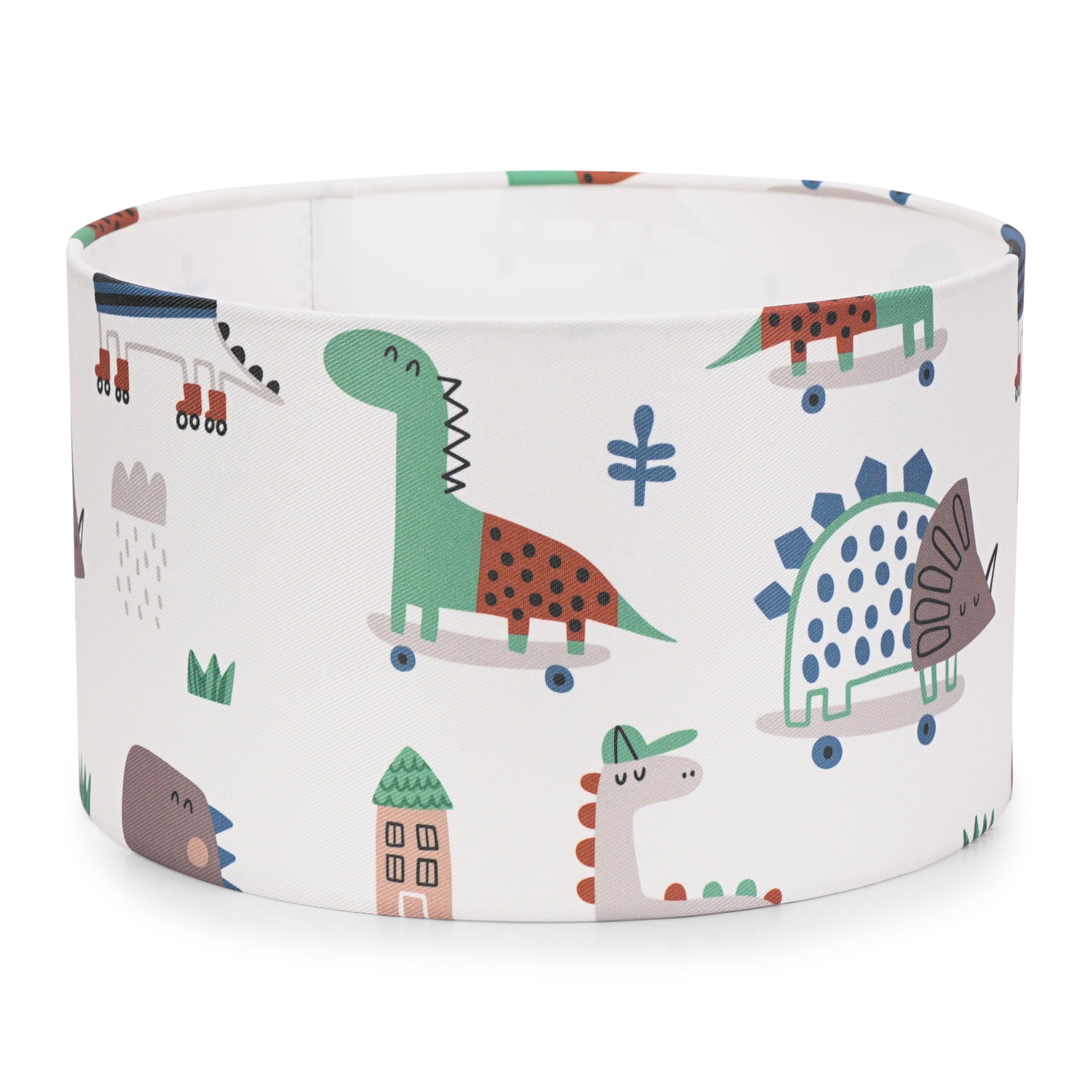 Valuelights Multicolored | Kids Skating Animal Lampshade Easy Fit Pendant Dino Bedroom Ceiling Light Shade Led Bulb Included | Shades & Home Improvements Essential | 25Cm Shade Width