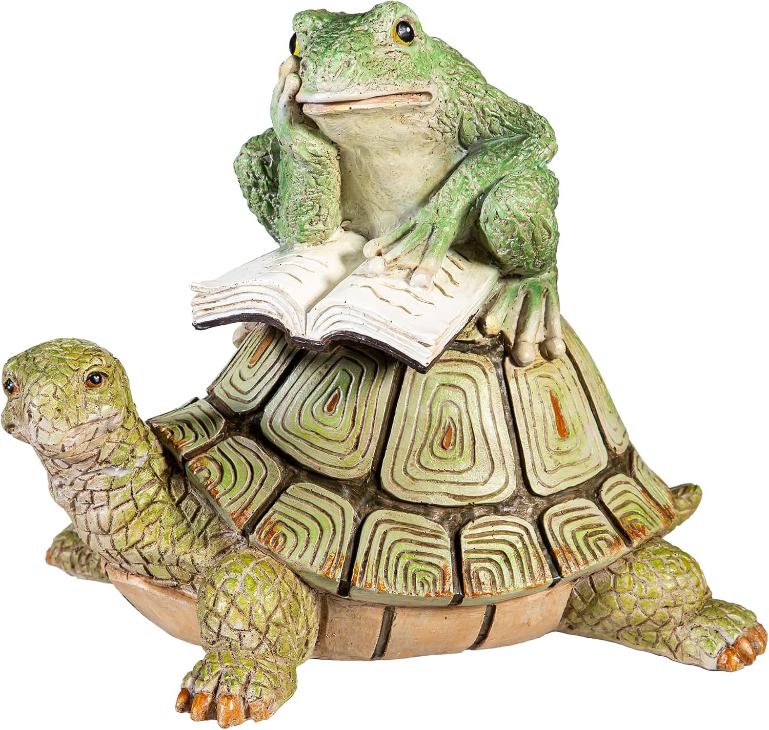 Evergreen Garden 7" Frog, Snail & Turtle Resin Animal Statues, Set of 2, Indoor/Outdoor Garden Animal Figurines for Garden Decor Yard Art for Lawn Backyard Wedding Home Decoration, Housewarming Gift