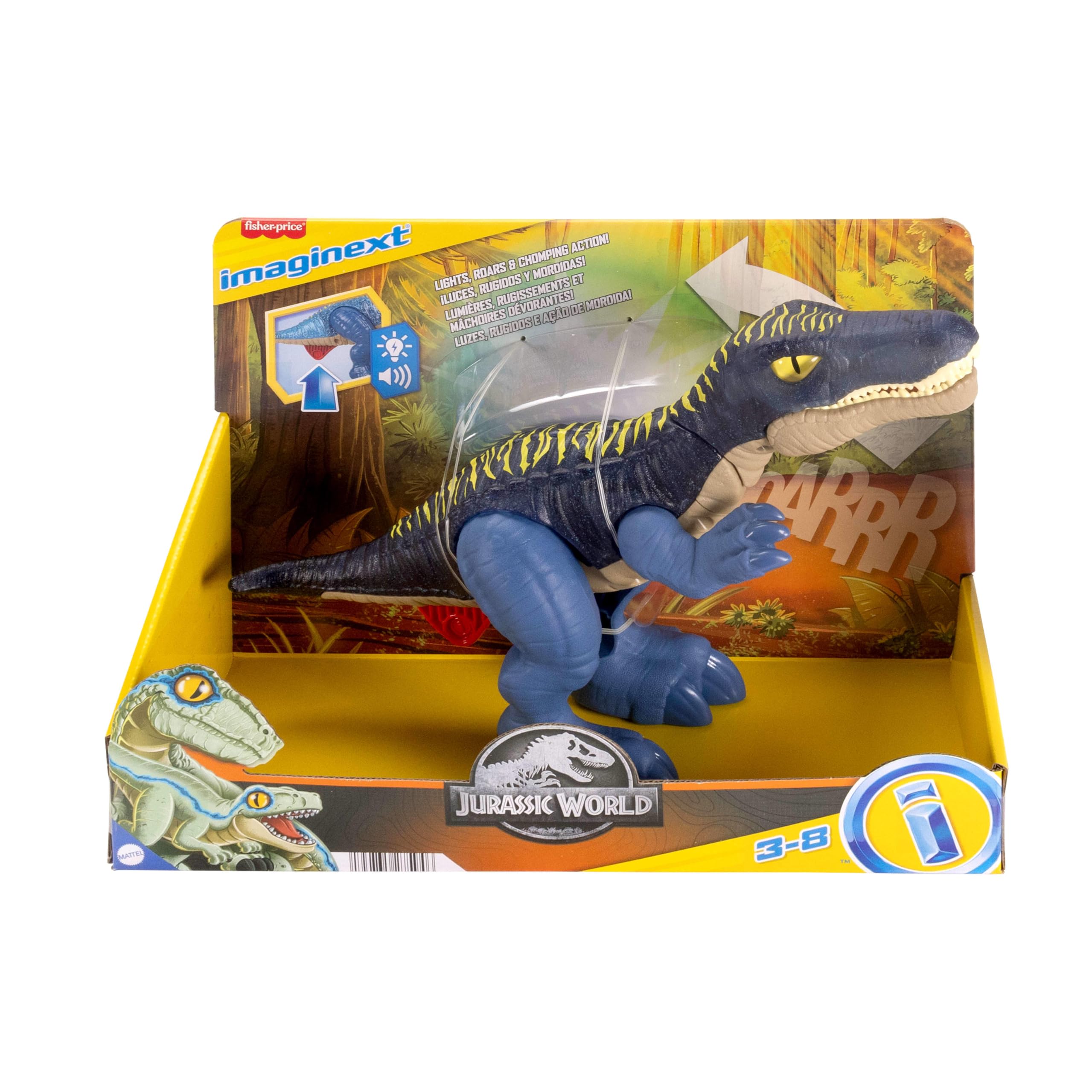 Fisher-Price Imaginext Jurassic World Baryonyx Growl & Glow