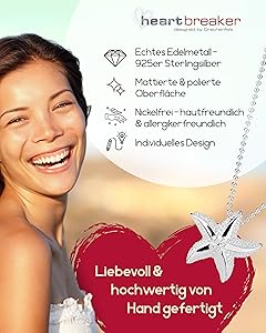 Heartbreaker Seepferdchen Anhänger 925 Silber - 21mm Maritimes Schmuckstück