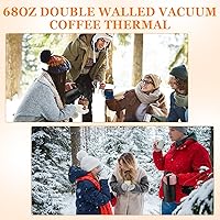 Vista 7 de Norme 2 Piezas Jarra Térmica de Café Aislada de Acero Inoxidable Jarra de Café para Líquidos Calientes Olla Térmica al Vacío Dispensador de Nata
