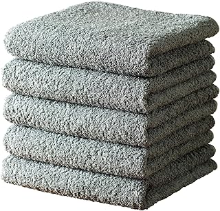 泉州タオル ミニバスタオル5枚 40cm×120cm 500匁 国内製造 (ブルーグレー,通常発送)