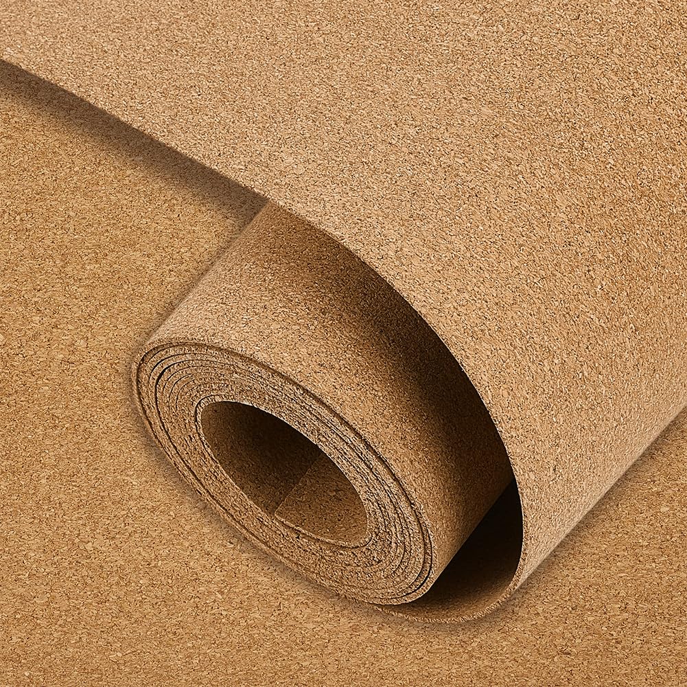 OLYCRAFT Natural Cork Roll 40cmx3m Cork Bulletin Board 2mm Thick Non-Adhesive Large Corkboard Sheet Shelf Liner Roll Bulletin Board for Wall Decor Office Organization Photo Message Display