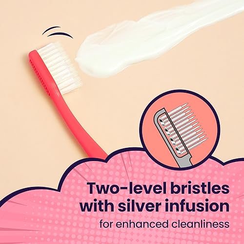 Miniatura 4 de SANGSI - Cepillo de dientes de cerdas en relieve, cepillos de dientes suaves para adultos, cuidado de dientes y encías sensibles, esenciales de