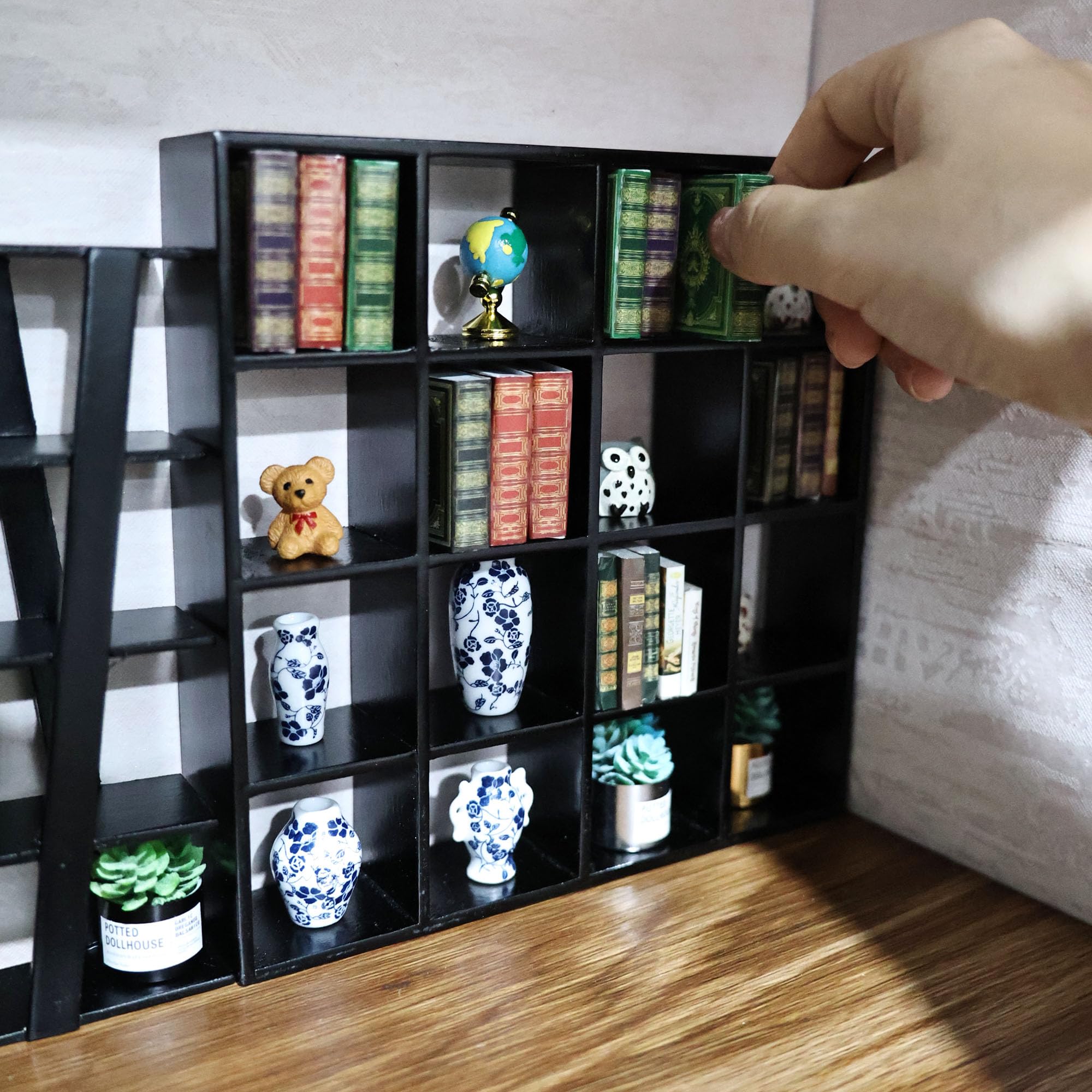 Miniature Collection Rack Miniature Shelf Dollhouse Shelves Miniature Furniture Storage Rack 1/12 ...