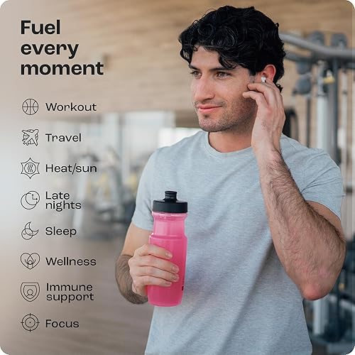 Miniatura 7 de KEY NUTRIENTS Electrolitos en polvo sin azúcar - Polvo de electrolitos jugoso de limonada de fresa - Polvo de hidratación - Sin calorías, sin