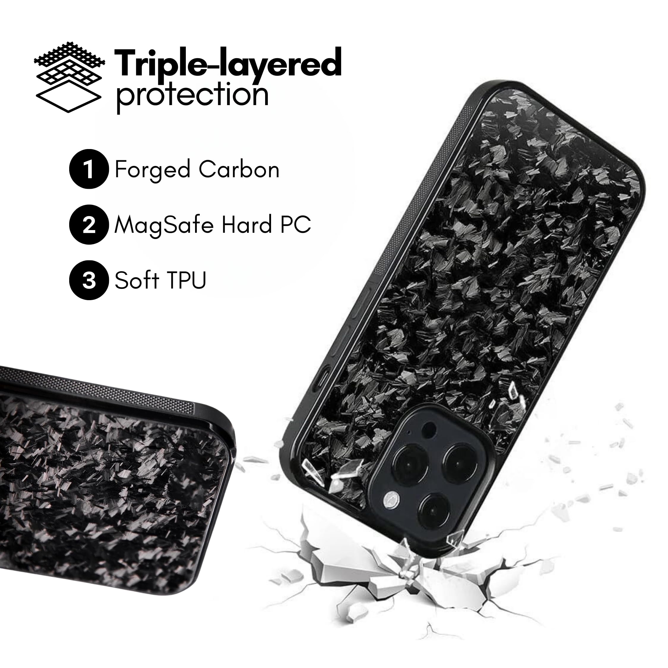 Funda de carbono compatible con iPhone (azul, iPhone 12 Pro)