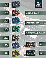 Vista 3 de Bullets Playing Cards Poker Sets with Case - Versatile Denominations for Poker, Blackjack, & Casino Games - Durable & Complete Set - Poker Case with